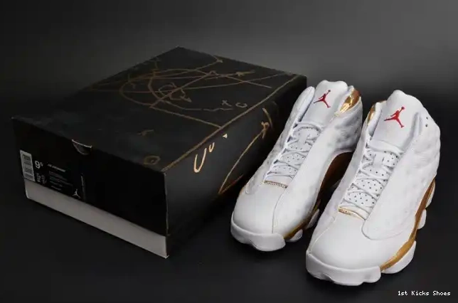 1st Kicks Shoes 13 AIR JORDAN RETRO 414571-135 white 